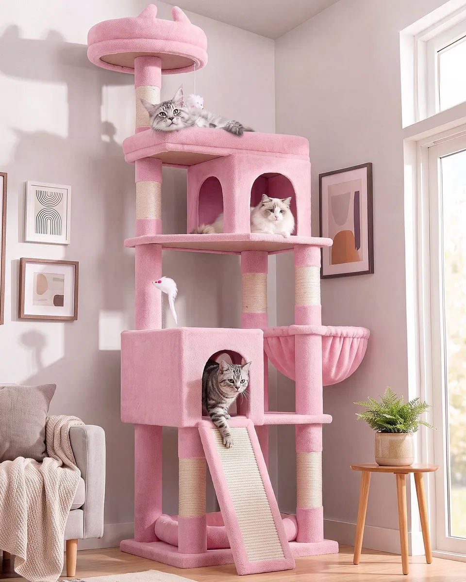 globlazer-s-series-s72-arbre-chat-72-pouces-rose-robuste image 1