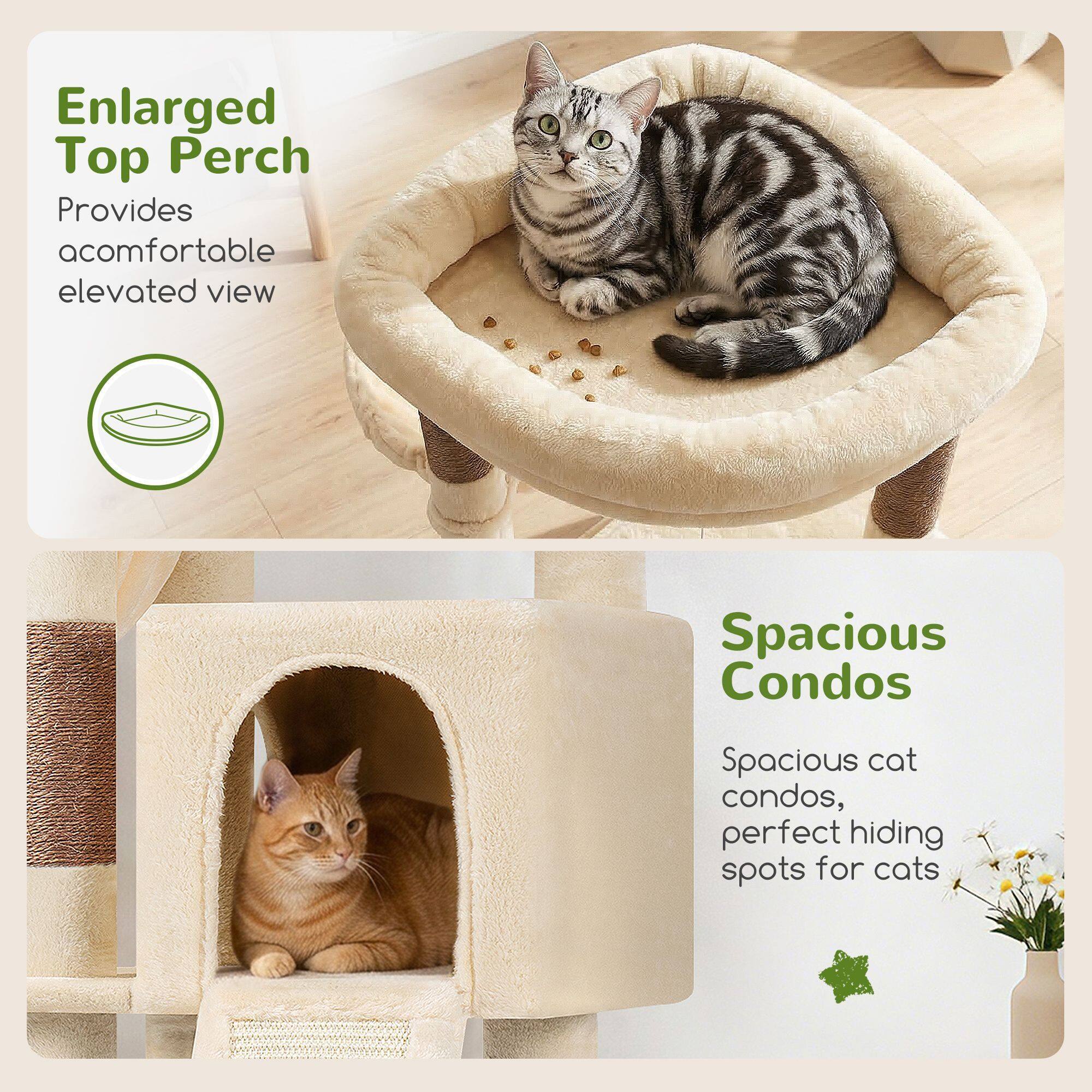 globlazer-f45-arbre-chat-beige-45-pouces-compact image 3