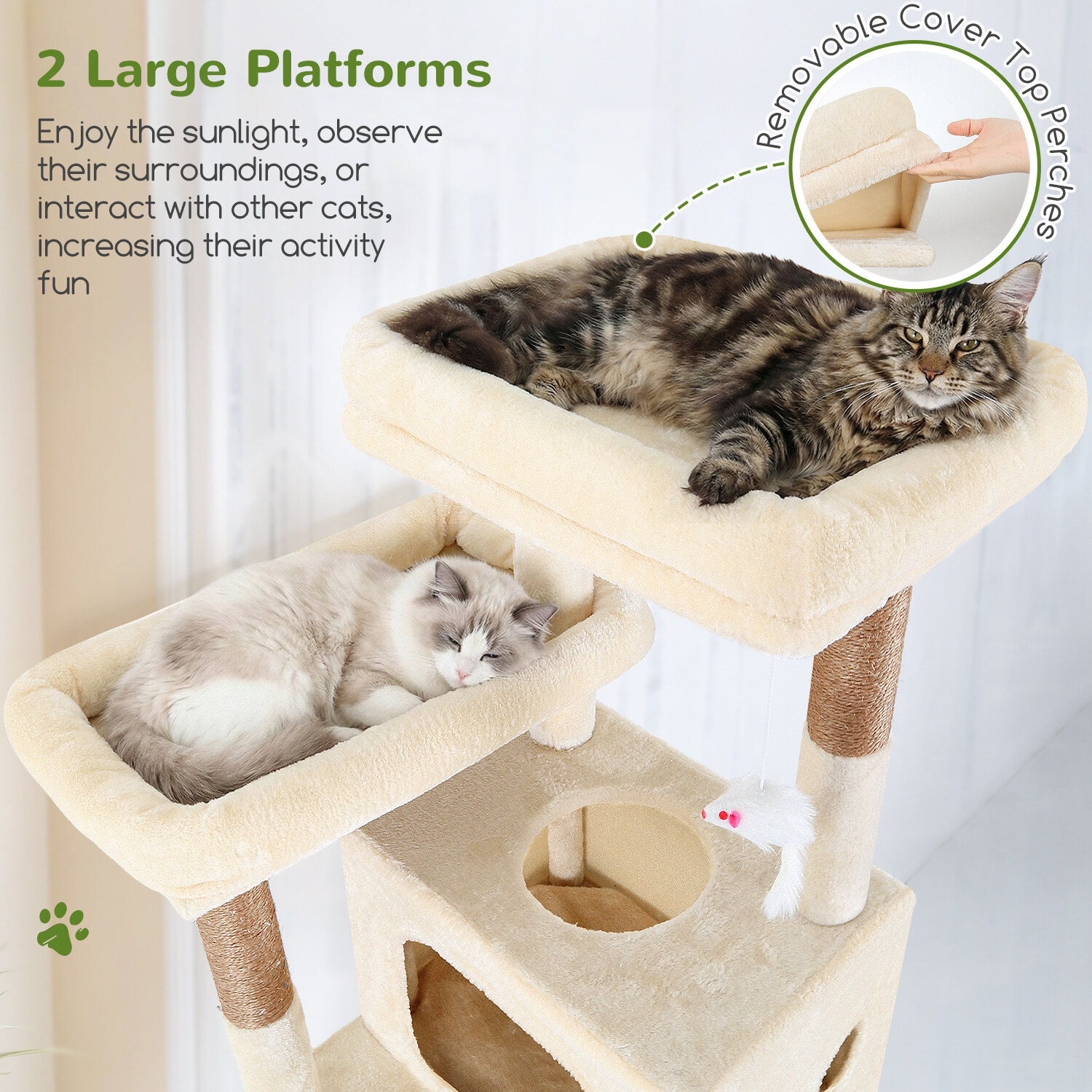 globlazer-s-series-s83g-arbre-chat-robuste-beige-83-pouces image 4