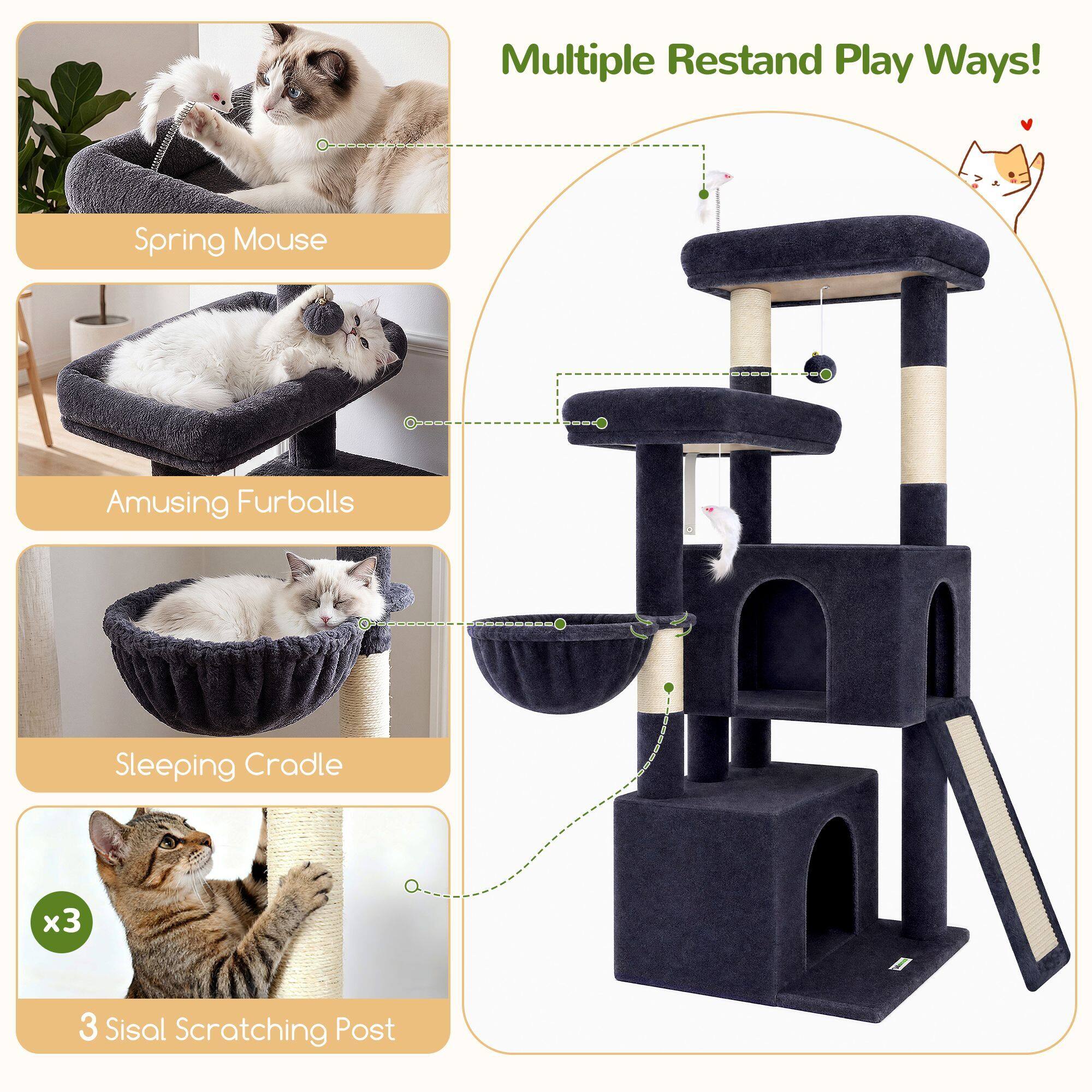 globlazer-f-series-f55-arbre-chat-gris-fonc-55-pouces-adulte image 4