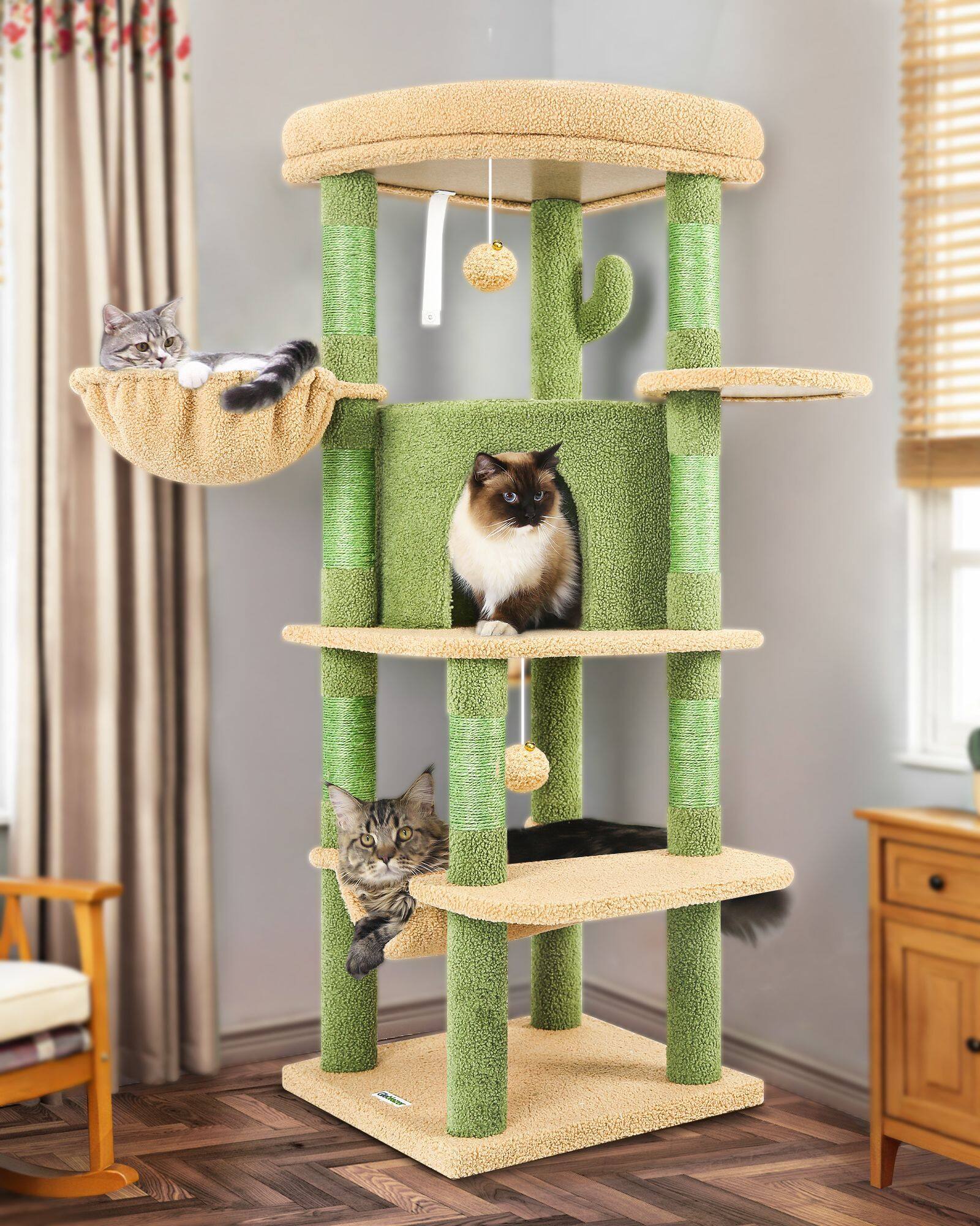 globlazer-c-series-c51-arbre-chat-cactus-51-pouces-vert image 1
