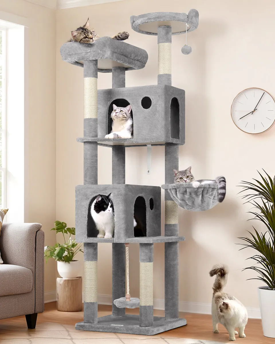 globlazer-f70b-arbre-chat-gris-clair-178-cm image 1