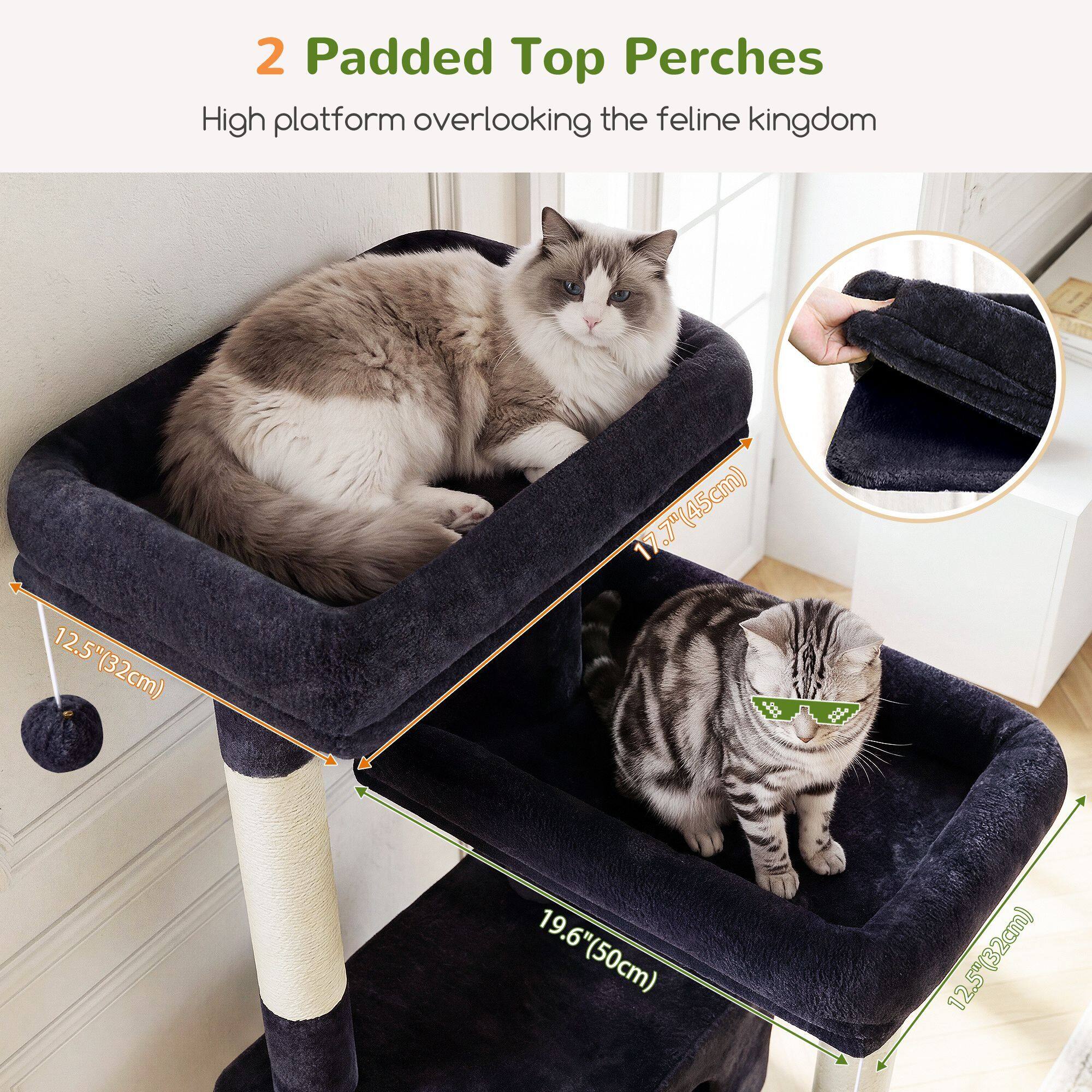 globlazer-f80g-arbre-chat-gris-fonc-80-pouces-grand image 4