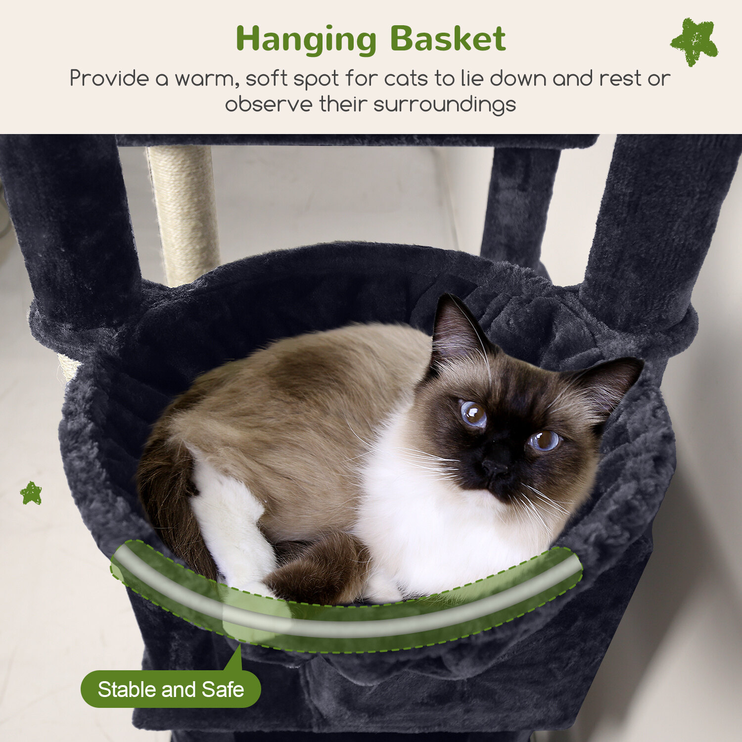 globlazer-s77-arbre-chat-gris-fonc-77-pouces-robuste-xxl image 5