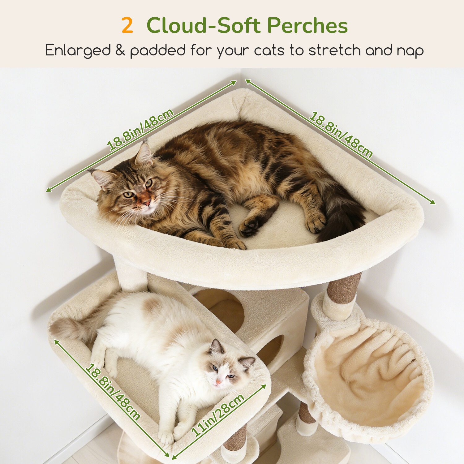 globlazer-s-series-s80c-arbre-chat-beige-80-pouces-grand image 3