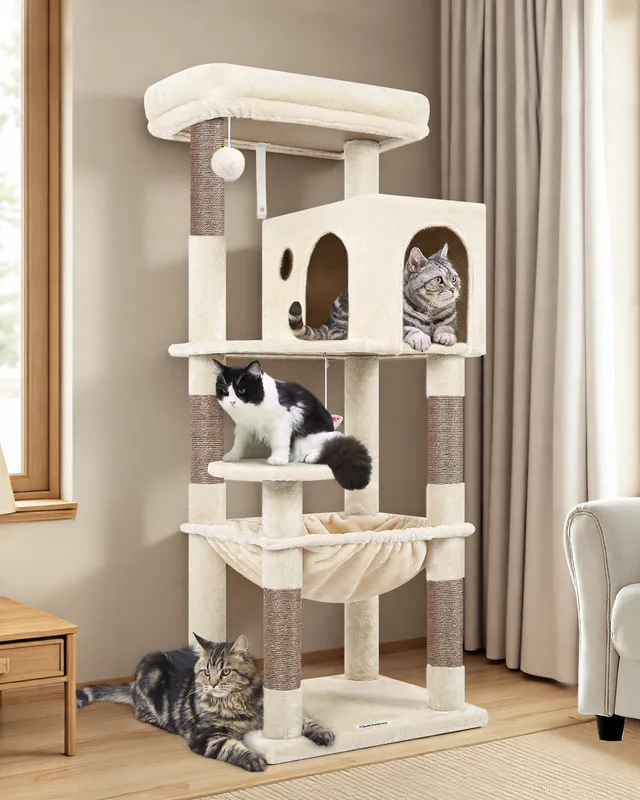 globlazer-f53-arbre-chat-beige-135-cm-compact image 1