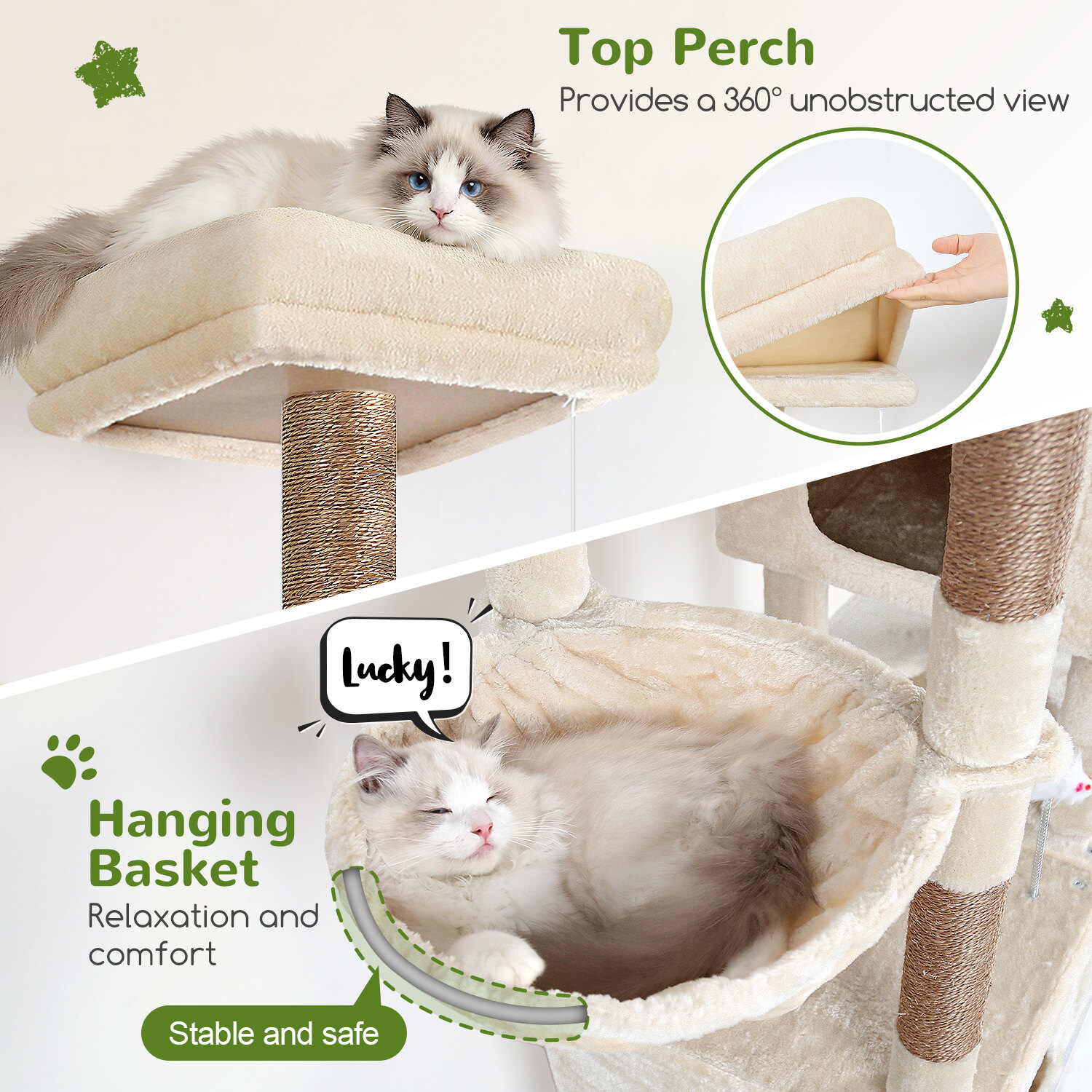 globlazer-f81-arbre-chat-81-pouces-beige-large image 6