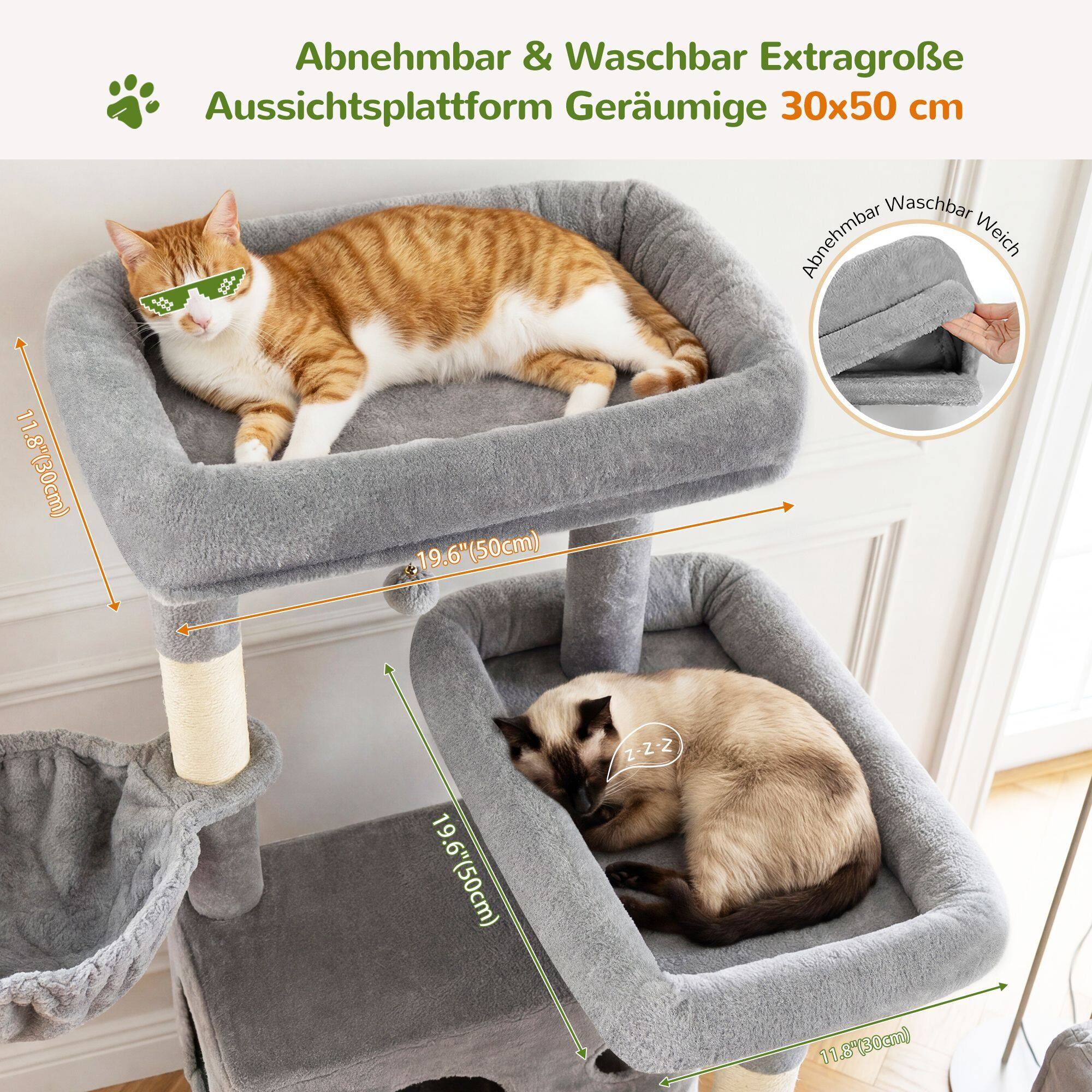 globlazer-s77c-arbre-chat-gris-clair-77-pouces image 4
