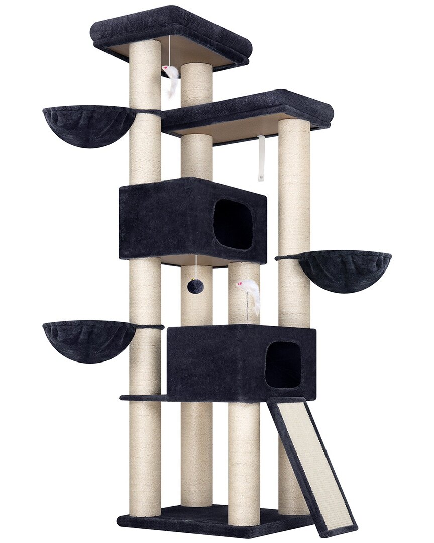globlazer-s84-arbre-chat-213-cm-gris-fonc-robuste image 2