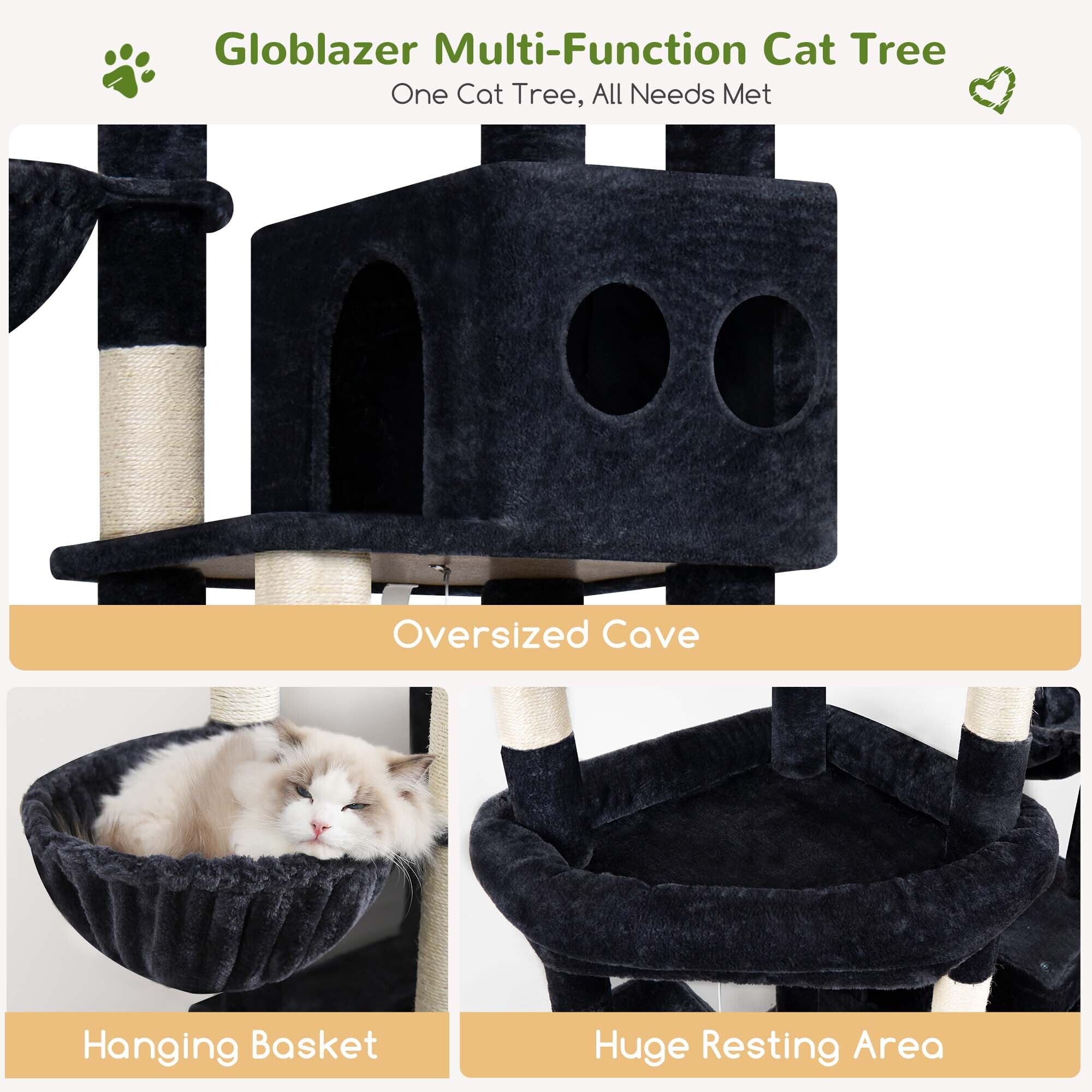globlazer-s-series-s82d-arbre-chat-gris-fonc-82-pouces image 4