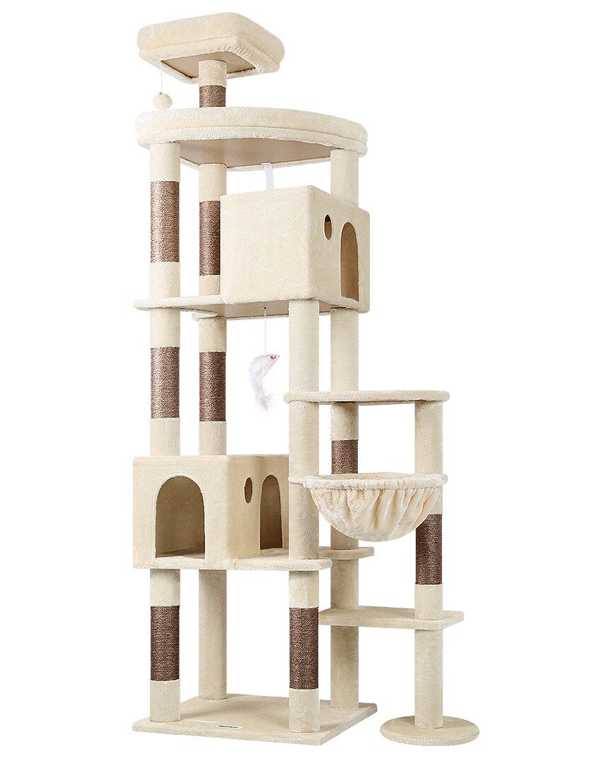 globlazer-f-series-f83-arbre-chat-beige-83-pouces-grands-chats image 2