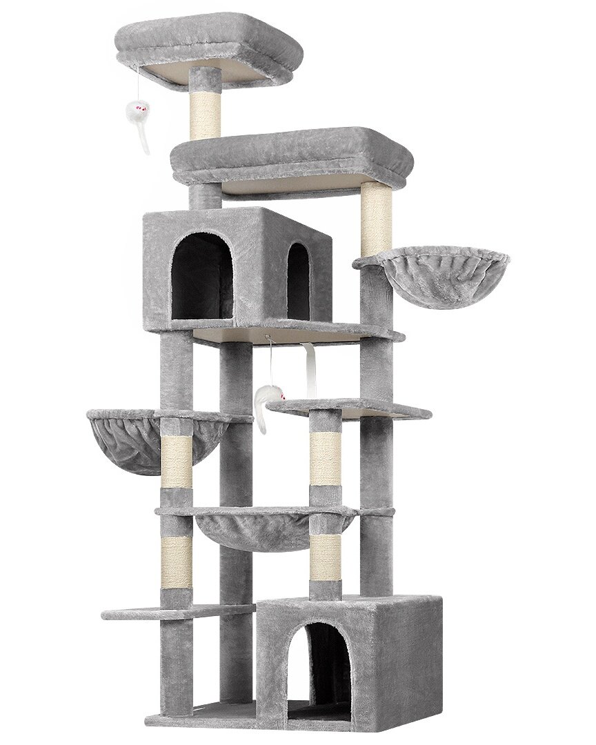 globlazer-f76b-arbre-chat-193-cm-gris-clair-stable image 2