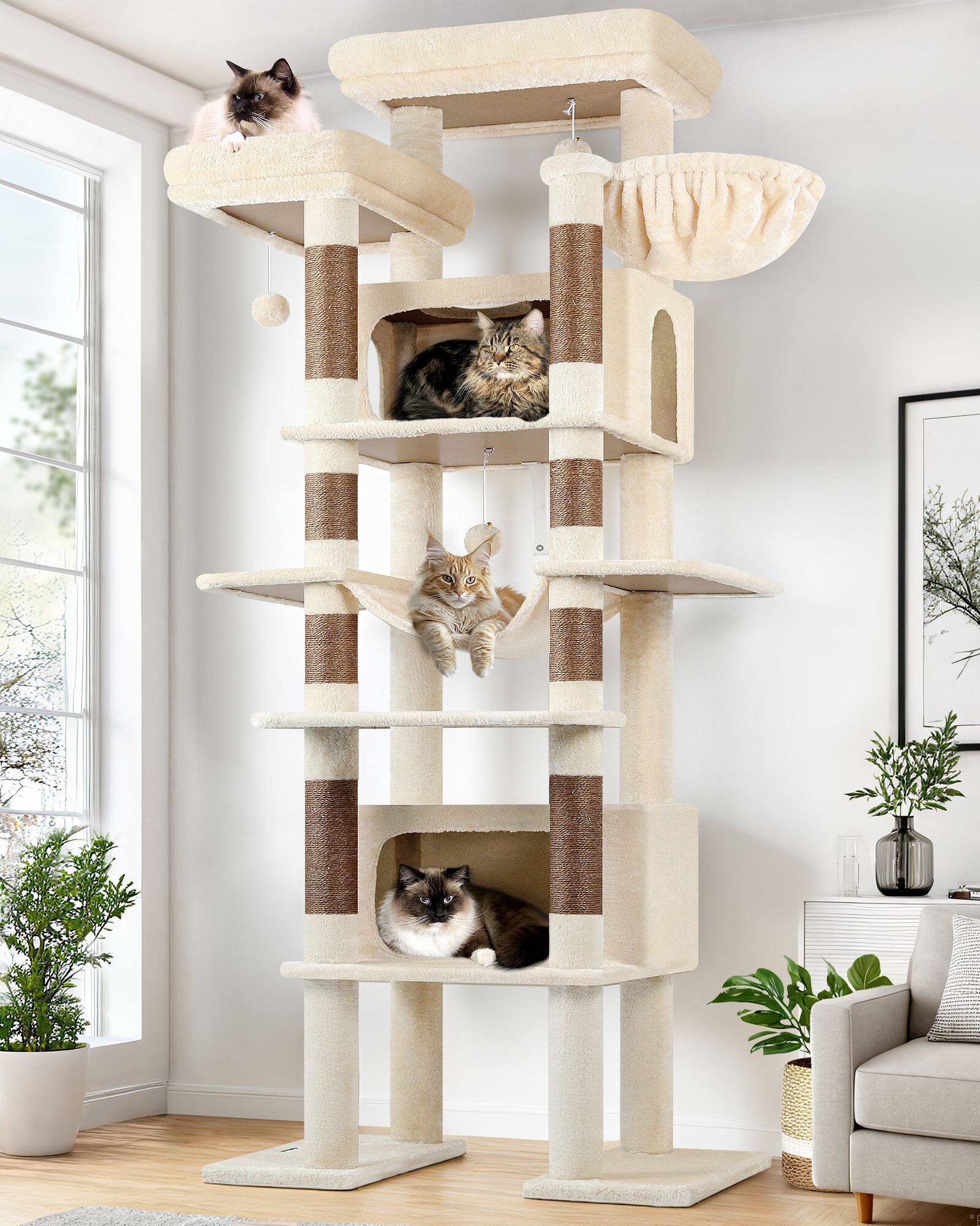 globlazer-f83b-arbre-chat-beige-211-cm-xxl image 1
