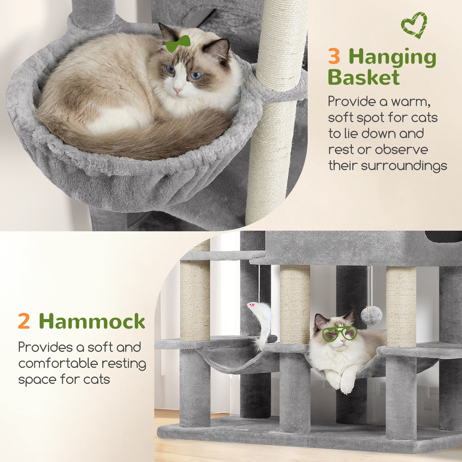 globlazer-s81-arbre-chat-gris-clair-81-pouces-grand-chat image 7