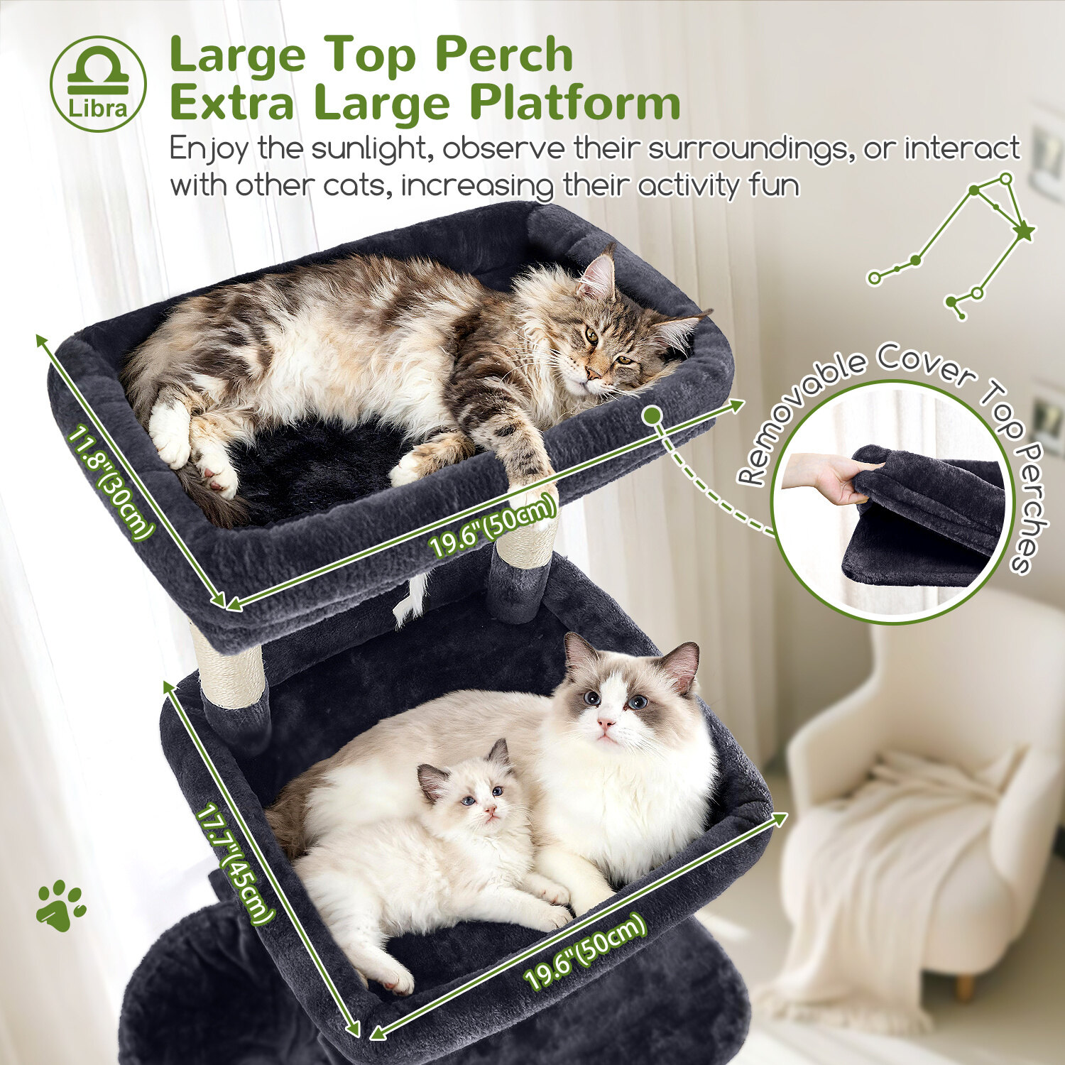 globlazer-z78-arbre-chat-gris-fonc-78-pouces-grand image 4