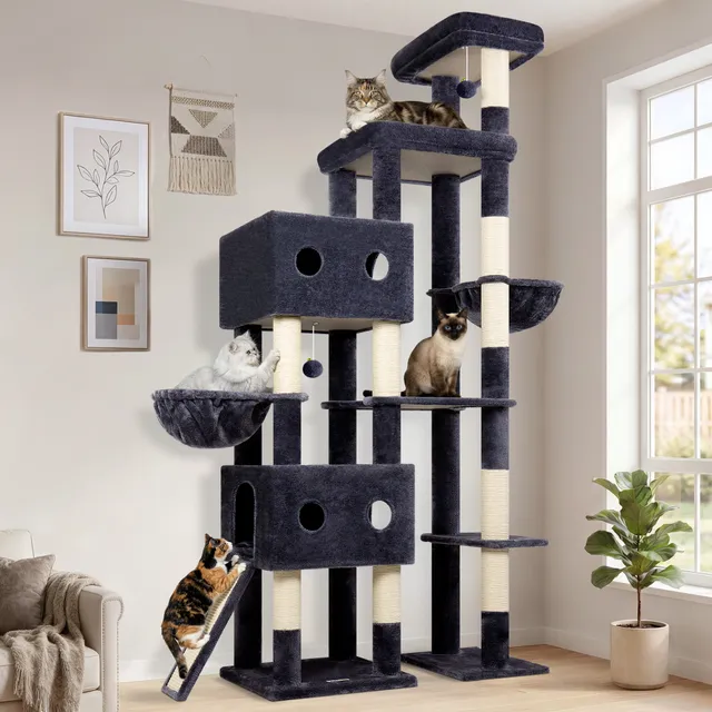 globlazer-s-series-s84d-arbre-chat-grand-gris-fonc-213-cm image 1
