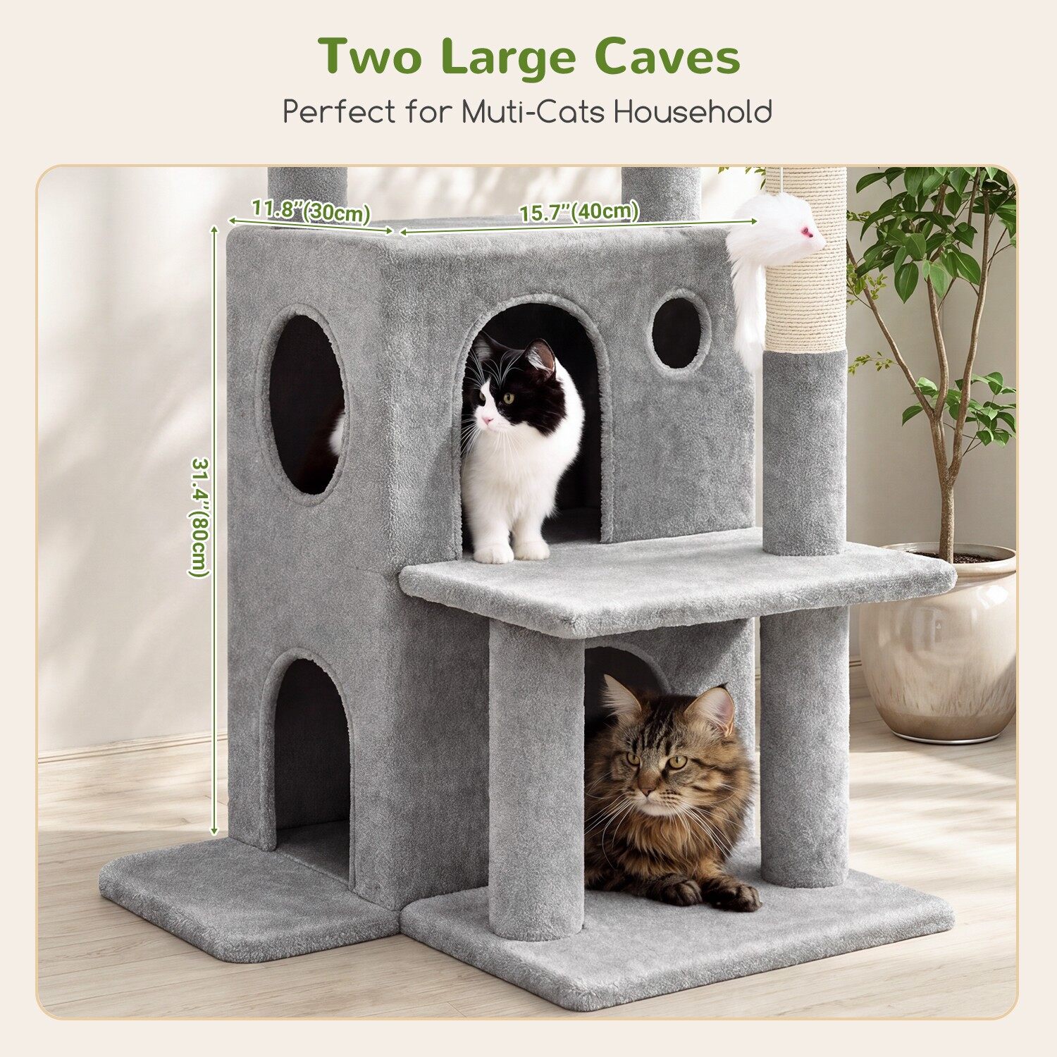 globlazer-f-series-fc50-arbre-chat-gris-clair-127-cm image 3