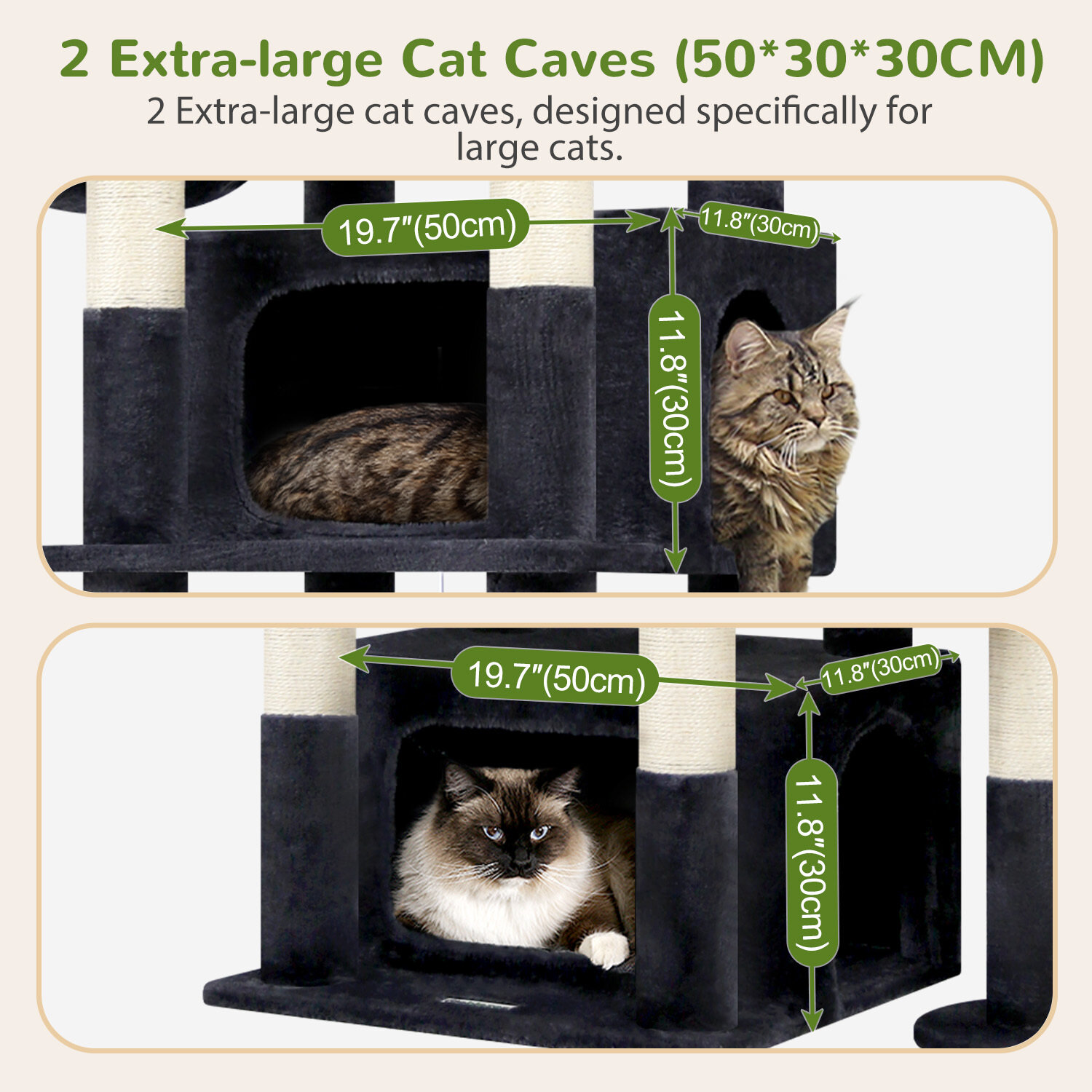 globlazer-s-series-s75-arbre-chat-gris-fonc-75-pouces image 4