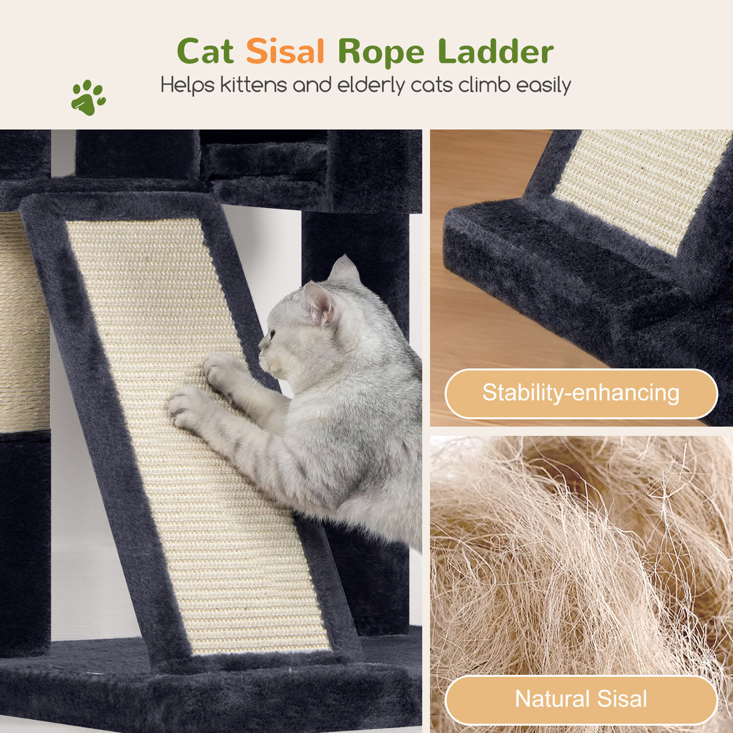 globlazer-f-series-f72g-arbre-chat-gris-fonc-183-cm image 6