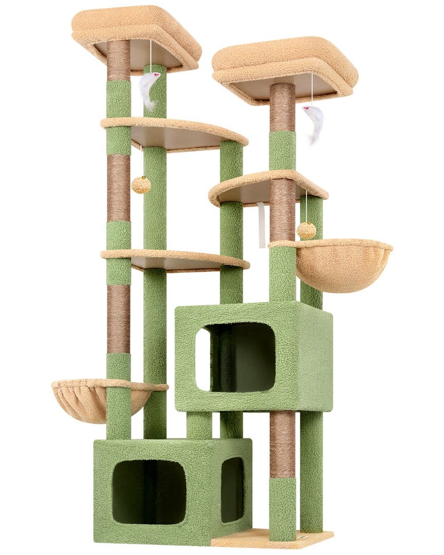 globlazer-s74e-arbre-chat-robuste-188-cm-vert-cactus image 2