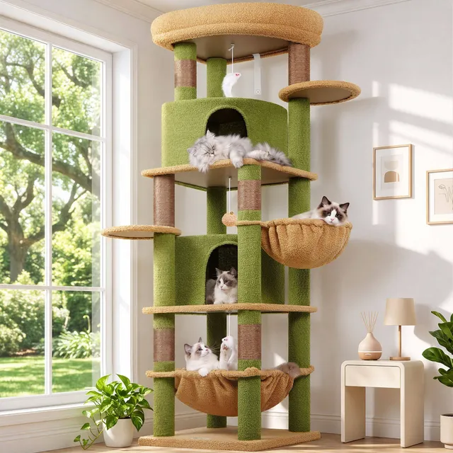 globlazer-c-series-c68-arbre-chat-angle-vert-cactus-173cm image 1