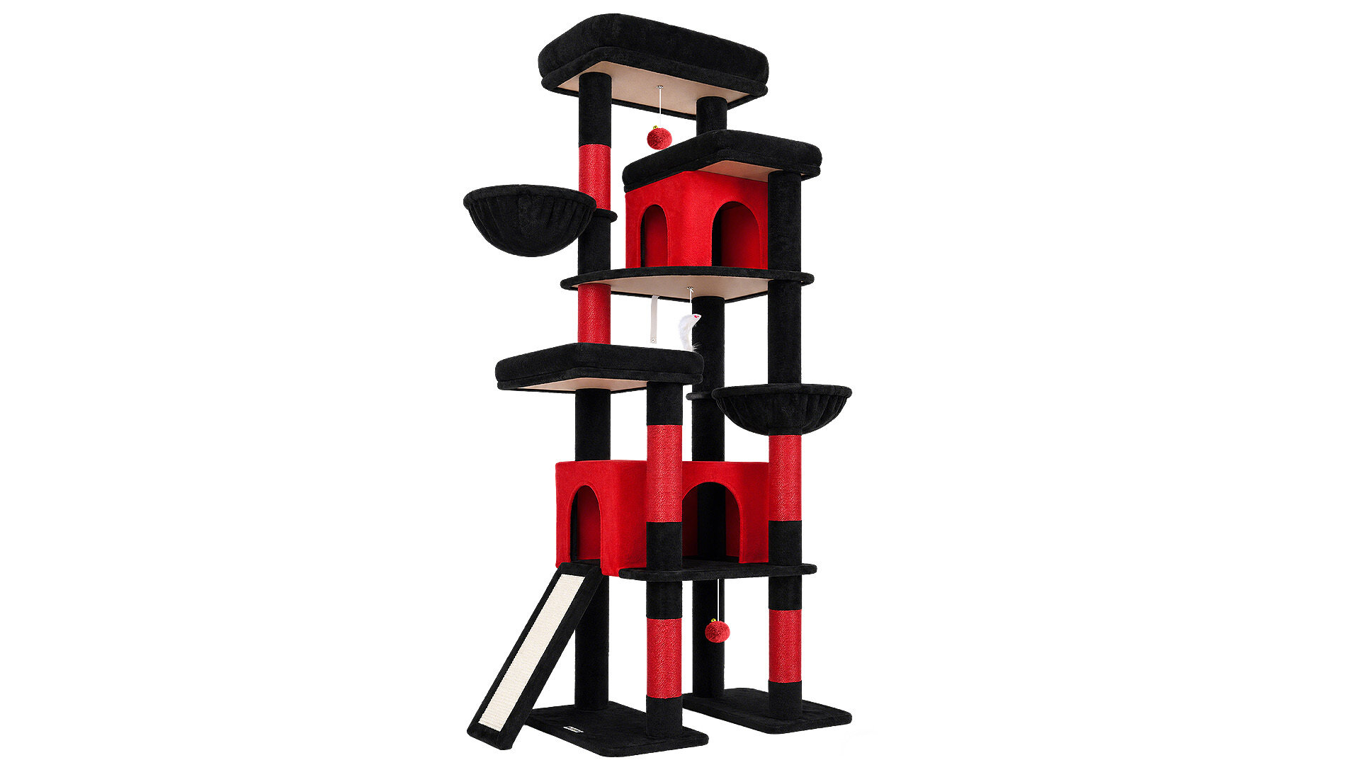 globlazer-s78-s-series-arbre-chat-rouge-noir-78-pouces image 2