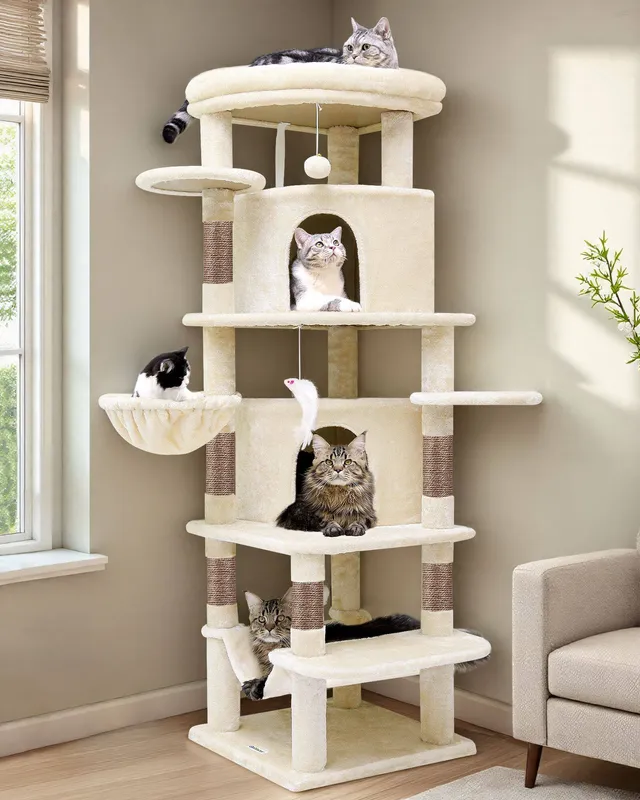 globlazer-c-series-c66-arbre-chat-beige-66-pouces-grand image 1