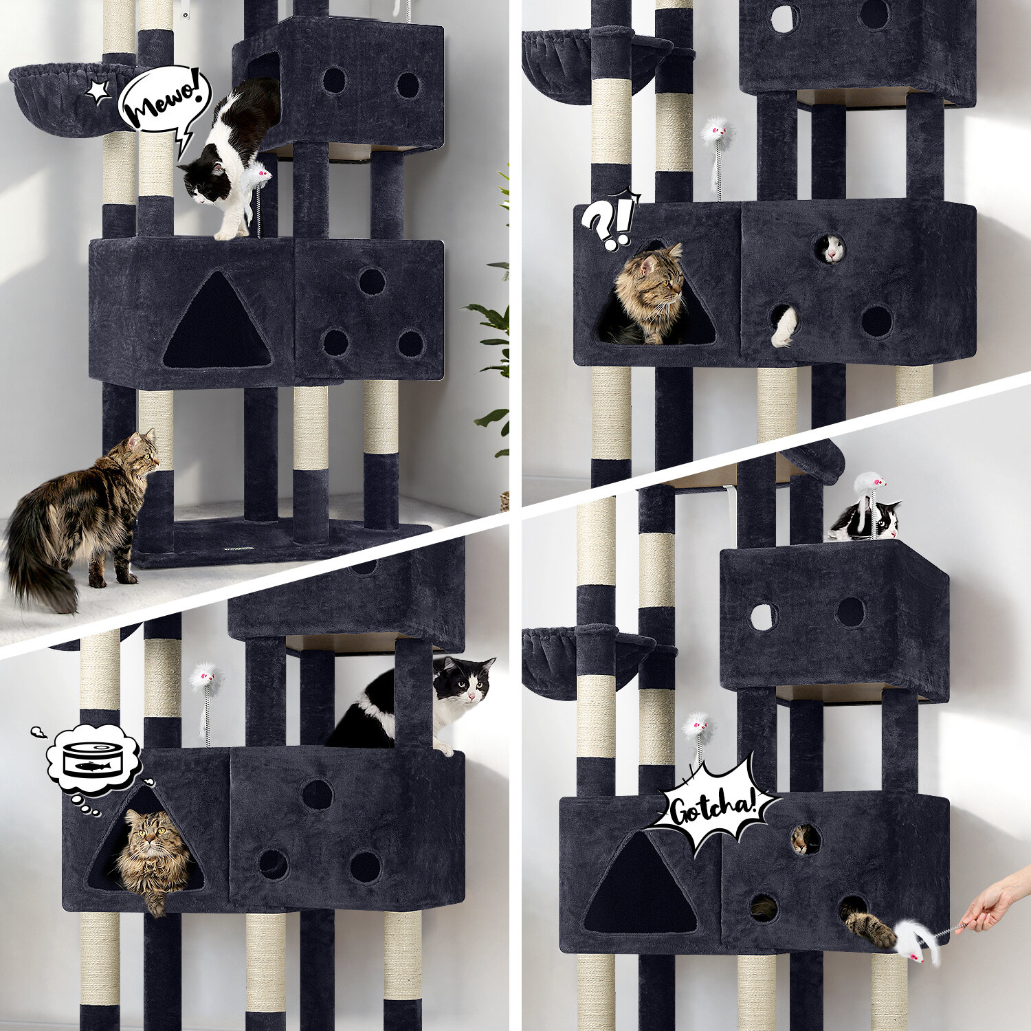 globlazer-f81-arbre-chat-gris-fonc-203-cm-xxl image 4