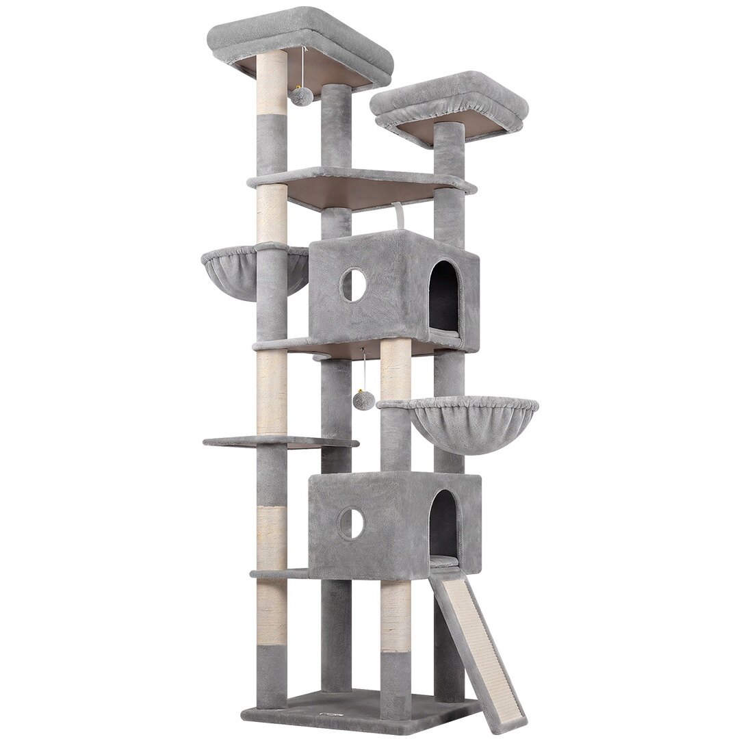 globlazer-f84g-arbre-chat-xxl-gris-clair-213-cm image 2