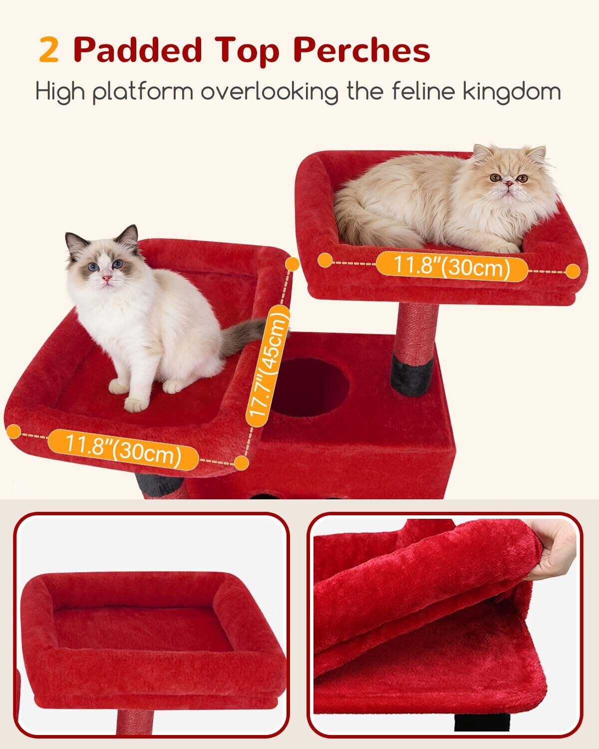 globlazer-s-series-s80b-arbre-chat-rouge-noir-80-pouces-grand image 3