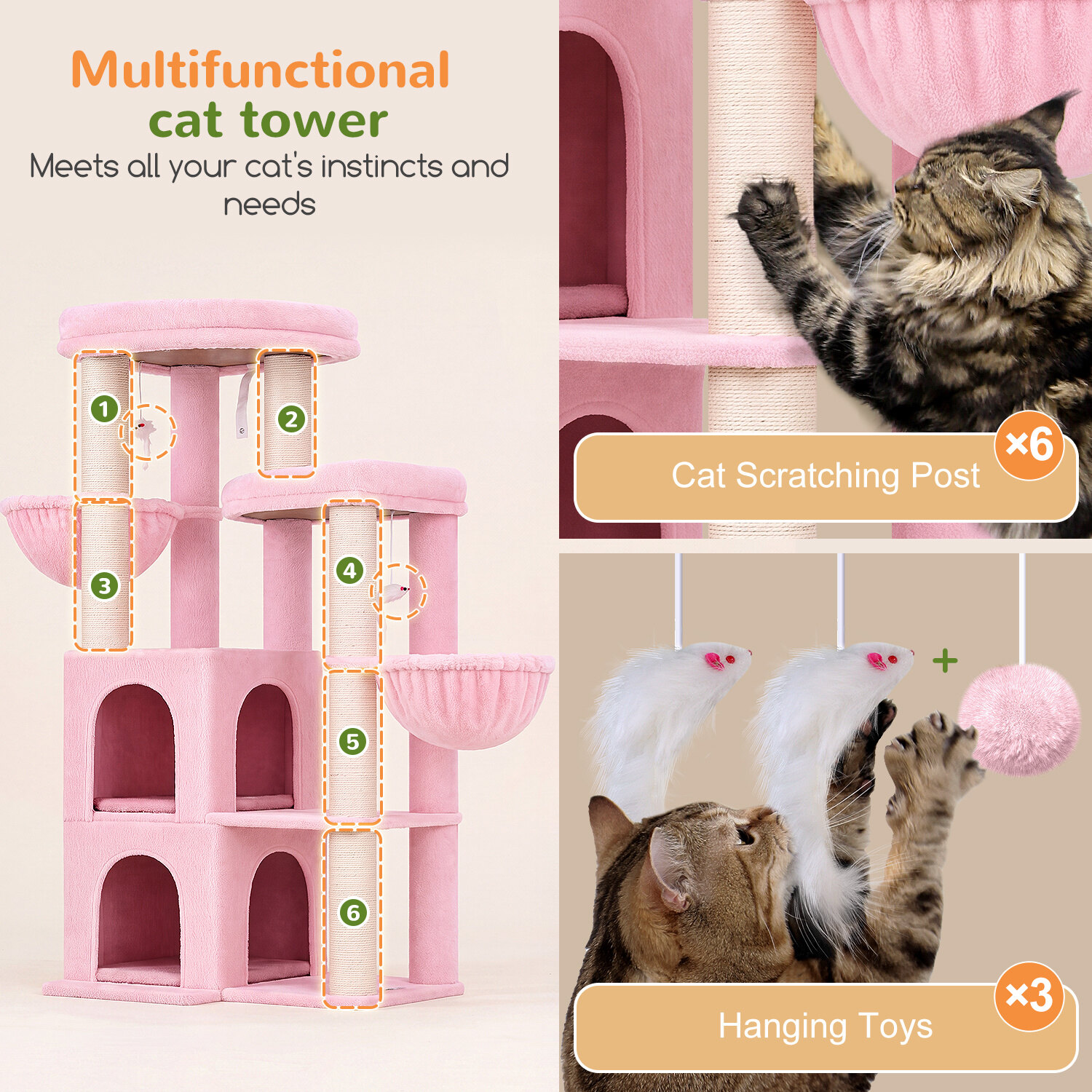 globlazer-s63-arbre-chat-160-cm-rose-grandes-races image 6