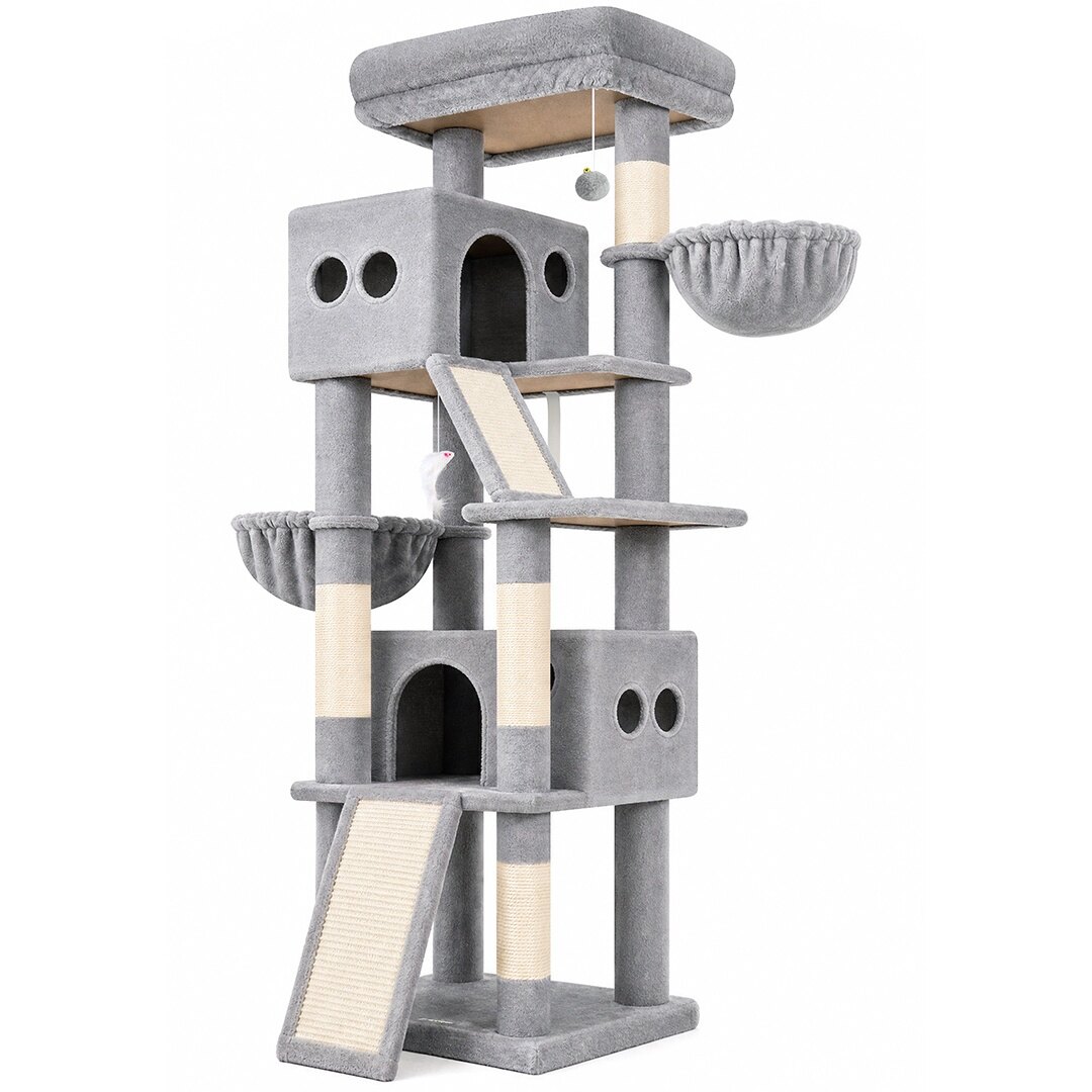 globlazer-s70g-arbre-chat-haut-gris-clair-178-cm image 2
