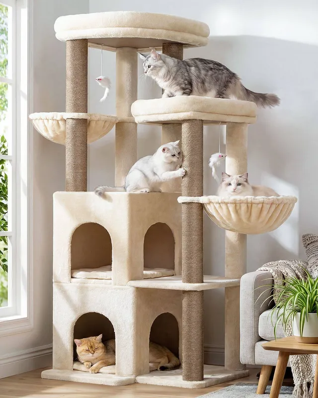 globlazer-s-series-s63-arbre-chat-beige-63-pouces-gros-chats image 1
