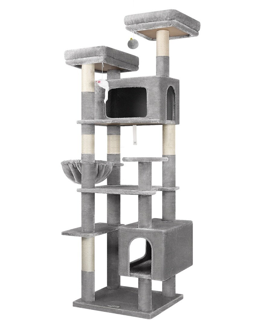 globlazer-f-series-f77b-arbre-chat-77-pouces-gris-clair-grand image 2
