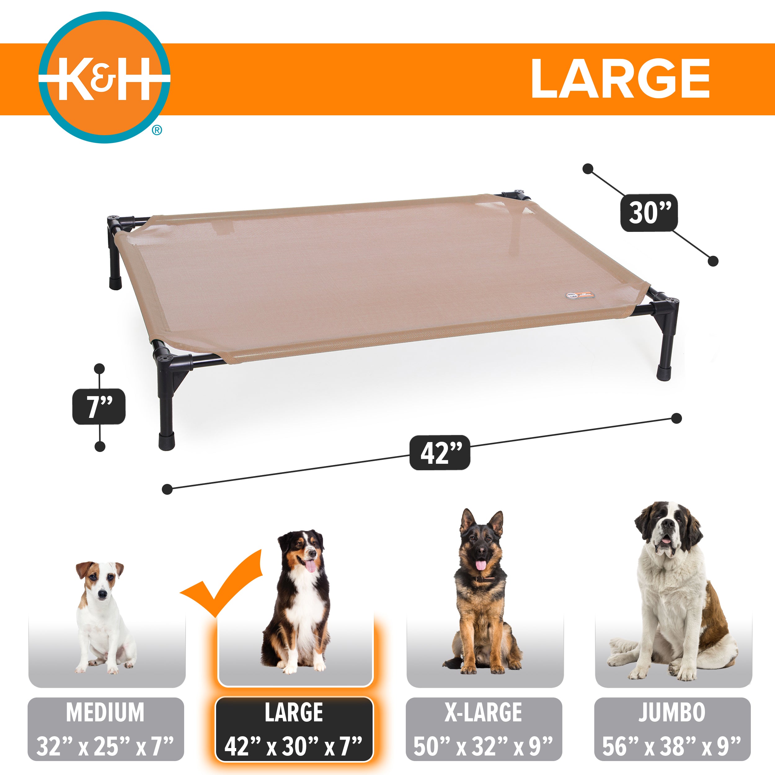 k-h-dog-cot-lit-chien-sur-lev-large-42x30-gris image 7