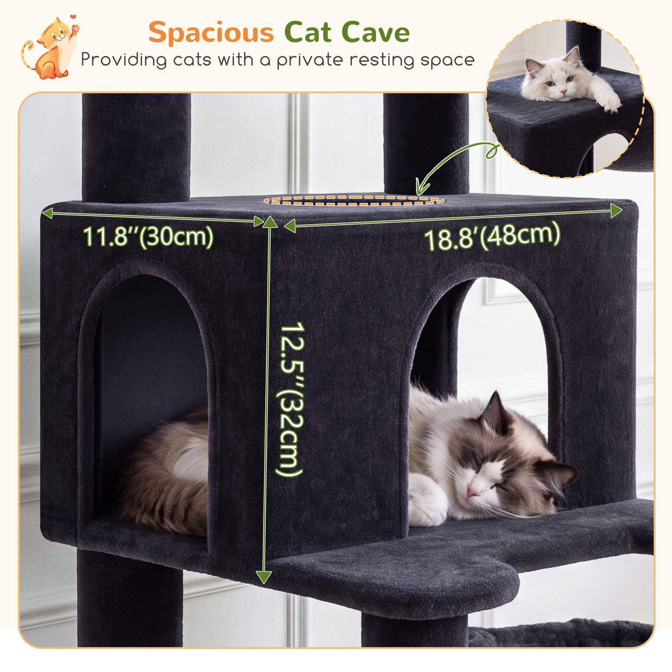 globlazer-f-series-75-pouces-arbre-chat-gris-fonc-condo image 8
