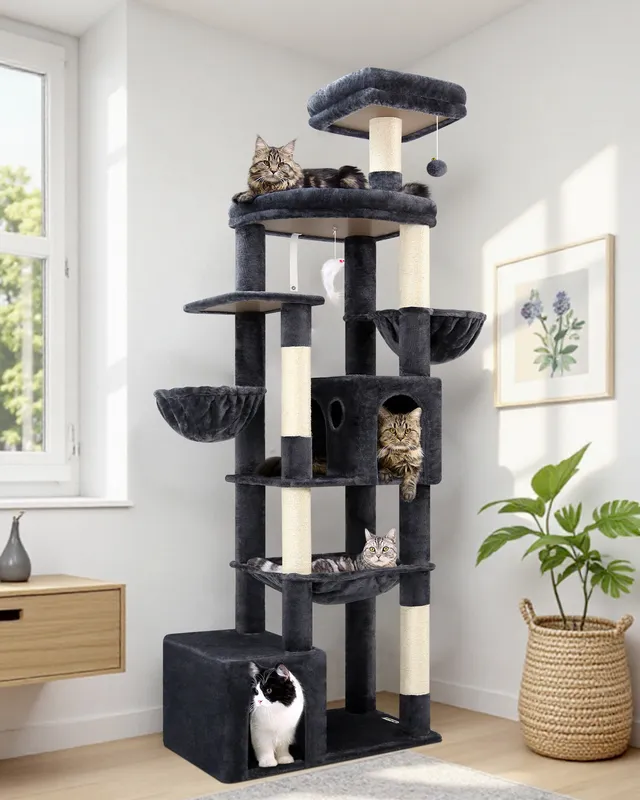globlazer-s76b-arbre-chat-gris-fonc-76-pouces image 1