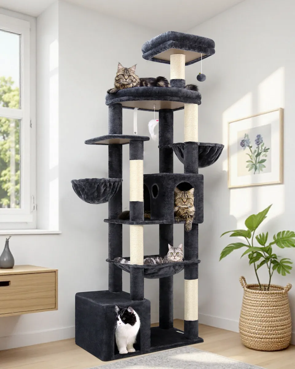 globlazer-s76b-arbre-chat-gris-fonc-76-pouces image 1