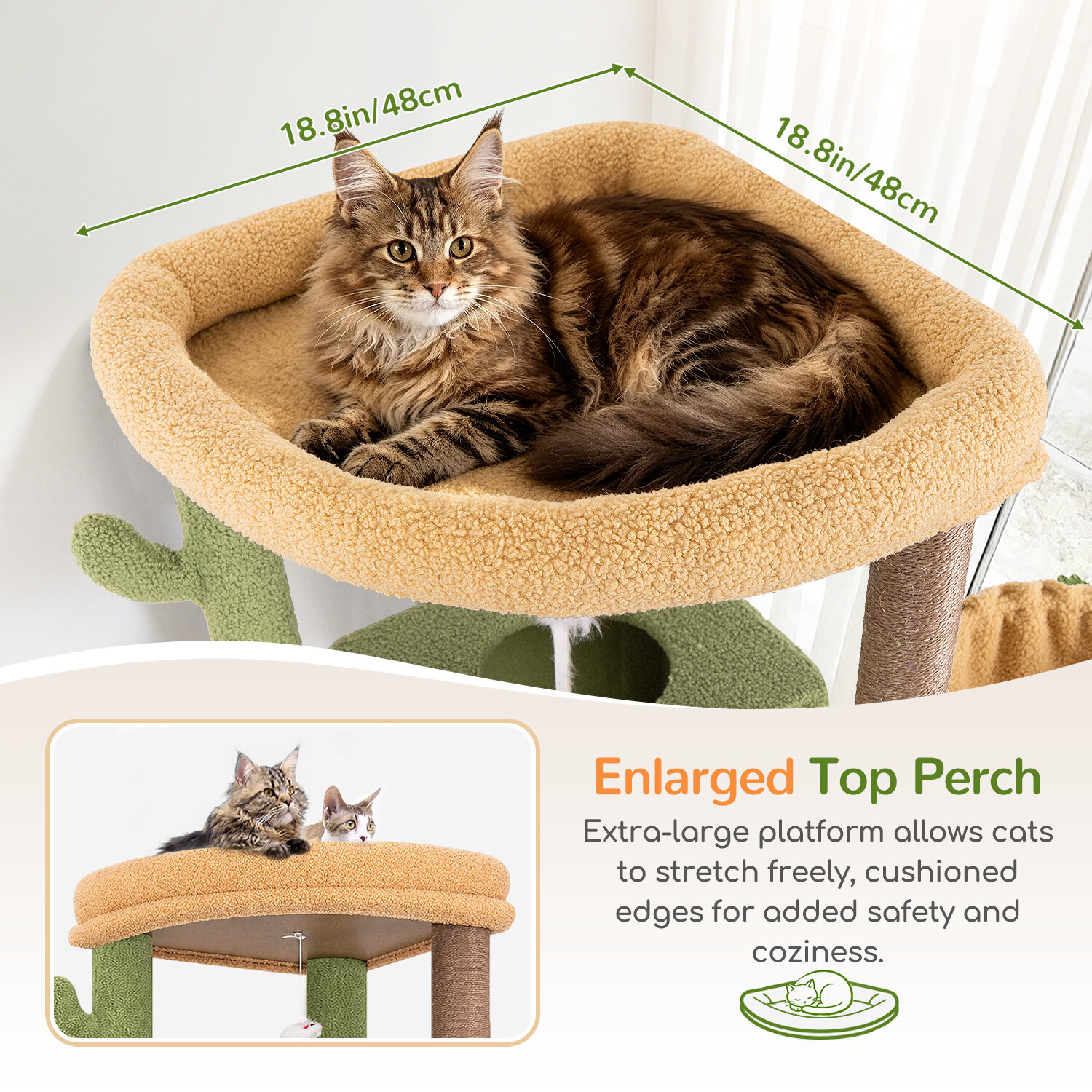 globlazer-s-series-s78g-arbre-chat-78-pouces-vert-cactus-xxl image 3