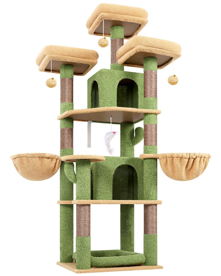 globlazer-f-series-f68b-arbre-chat-vert-cactus-68-pouces image 2