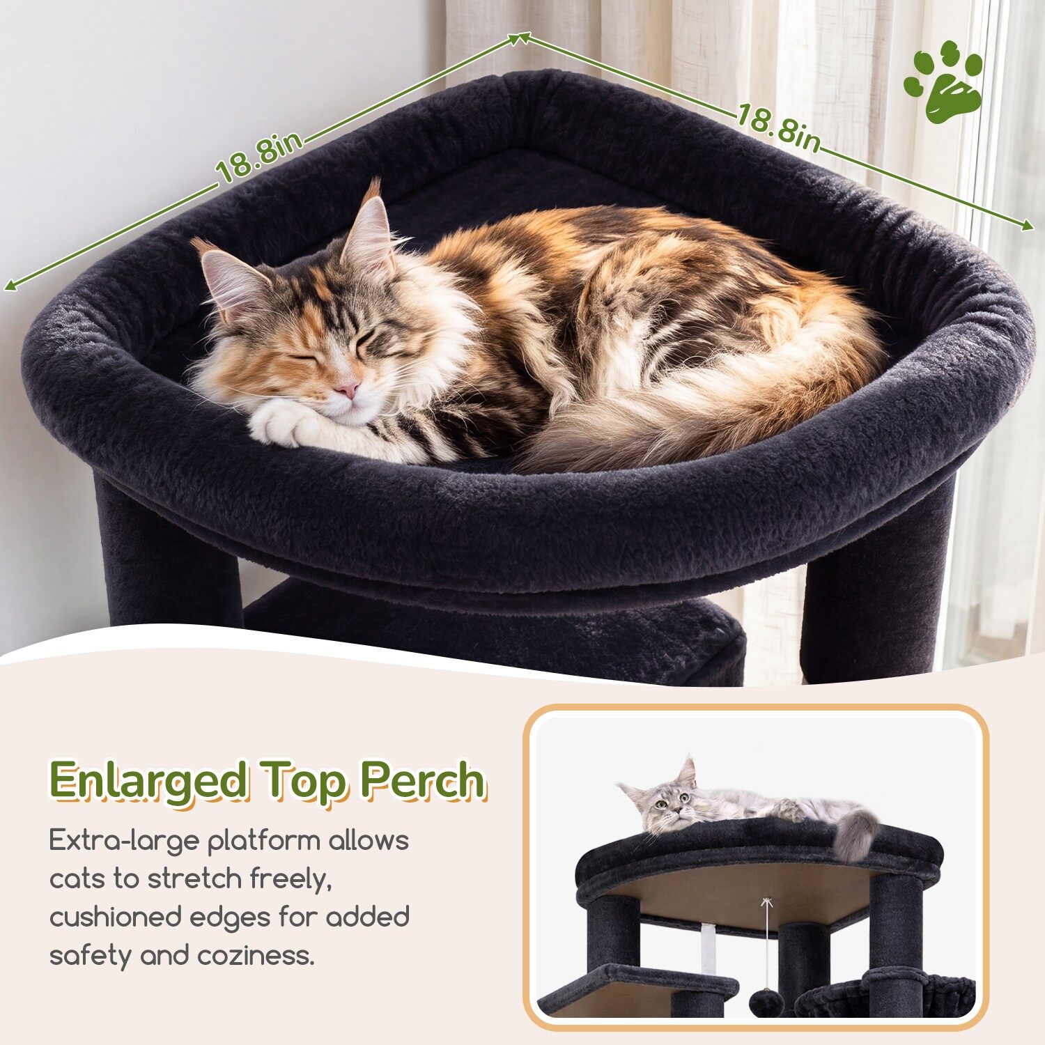 globlazer-s74-arbre-chat-haut-gris-fonc-188-cm image 2